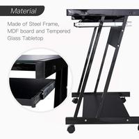 Bureau mobile pour ordinateur portable, bureau debout, bureau de marche, lits superposés, bureau d'étude, combinaison de bureau pour ordinateur portable avec roulettes