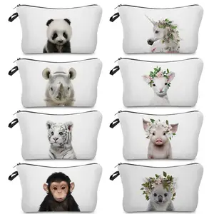 Niedliche Tier ID Photo Series Make-up-Tasche Panda Koala Elephant Print Frauen Kosmetik taschen Hochwertige Bleistifte tuis Großhandel Günstige