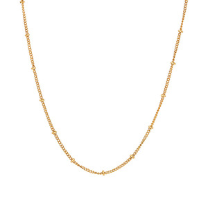 Collier chaîne gourmette italienne en acier inoxydable 316L, <span class=keywords><strong>plaqué</strong></span> <span class=keywords><strong>or</strong></span> 18 carats PVD, étanche, inaltérable, pour femmes et hommes, classique, à superposer, vente en gros - Product Image 3