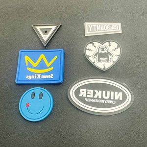 Consen Small MOQ Custom logo Brand Letter Raised Rubber PVC Patch Label for Cloth / Bag - Product Image 2