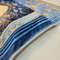 Tapis de prière musulman islamique pour le pèlerinage du Ramadan, antidérapant, en polyester, avec coussin de soutien pour les genoux en mousse à mémoire de forme épaisse, 70x110cm
