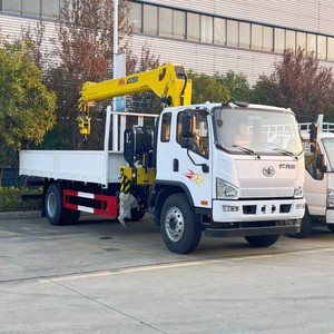Grue télescopique montée sur camion FAW 4x2 prête à être expédiée, 6,3 tonnes, 8 tonnes, camion avec grue à vendre - Product Image 5