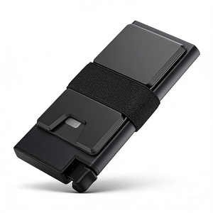 กระเป๋าสตางค์ผู้ชายแบบดีไซน์เนอร์ กระเป๋าสตางค์แบบดึงการ์ดอัตโนมัติ  วัสดุโลหะ ป้องกัน RFID  กระเป๋าใส่บัตรอะลูมิเนียม  กระเป๋าสตางค์แบบพกพา  รับทำโลโก้แบรนด์ตามสั่ง - Product Image 1