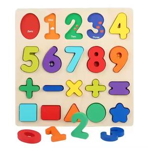 Diskon besar Set papan teka-teki Jigsaw 3D kayu alfabet dan angka Montessori mainan pembelajaran edukasi untuk anak laki-laki dan perempuan - Product Image 6