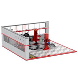 661 pièces MOC4122 Ensemble de briques de garage pour atelier de réparation automobile, modèle Speed Champion, blocs de construction en plastique à assembler soi-même, jouets pour - Product Image 4