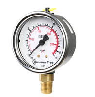 Manomètre hydraulique manomètre réglable en acier inoxydable manomètre montable