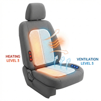 Kit de ventilation et de chauffage de siège auto EasGain Luxury TPU à aspiration turbo, réglable sur 3 vitesses, pièces de mise à niveau universelles pour voiture