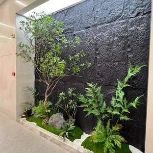 Bonsai Paesaggistico Artificiale con Piante Verdi per Decorazione Finestra Sala da Tè Interna Villa e Cortile - Product Image 5