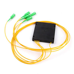 1*4 <span class=keywords><strong>SC</strong></span> <span class=keywords><strong>UPC</strong></span> ABS hộp FBT sợi quang <span class=keywords><strong>Coupler</strong></span> 1*4 SM 1310/1550nm cửa sổ kép tỷ lệ 50/50 FBT sợi quang Splitter - Product Image 1