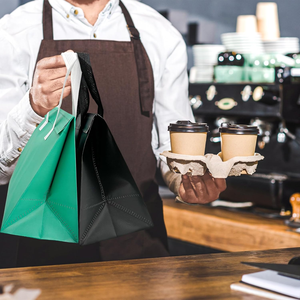 Custom Food Delivery Insulated Bag Non Woven Aluminum Foil Tea Coffee Takeaway Bag Custom Logo Size Color Thickness <b>Small</b> MOQ - Product Image 3