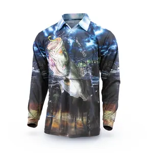 Custom Four Seasons Long Sleeves Fishing Jersey with Moisture-Wicking Technology Versatile and Comfortable Shirts