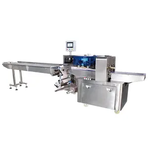 High effect PLC system automatic flow pack wrapping packing machine for irregular products