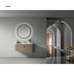 Kabinet rias kamar mandi dengan cermin, desain baru Modern mewah dan wastafel kabinet dinding kamar mandi