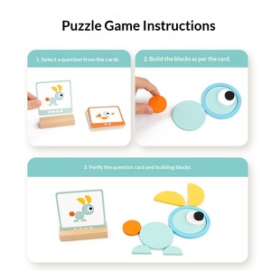 Nuevo Juguete Educativo Montessori <span class=keywords><strong>de</strong></span> Bloques <span class=keywords><strong>de</strong></span> Construcción Geométricos, Divertido y Creativo, para Interacción entre Padres e Hijos - Product Image 5