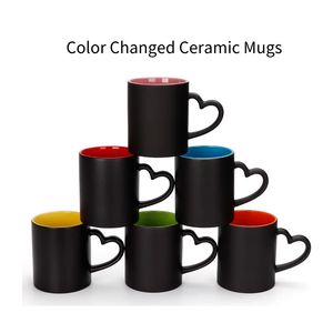 Taza de cerámica cambiada de Color, <span class=keywords><strong>tazas</strong></span> mágicas en blanco de sublimación, <span class=keywords><strong>tazas</strong></span> creativas de café, <span class=keywords><strong>tazas</strong></span> de té de la leche para transferencia térmica, Impresión de logotipo de foto - Product Image 2