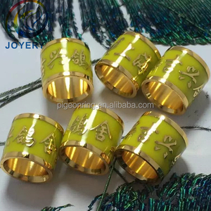 高品質カラーエナメル金鳩リング鳥リング鳥バンド家禽脚バンド鶏リング - Product Image 1