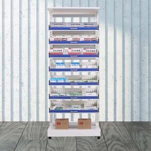 Ows Steel Medicine Rack 1.2mm Thickness Multi Tier With Sliding <b>Tracks</b> For Clinic Pharmacy - Product Image 4