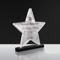 Plaque de récompense en acrylique en forme d'étoile personnalisée gravée et imprimée