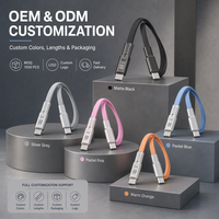 Kabel Pengisian Cepat 240w 2 in 1 Usb C ke Usb C dengan Pola Gigi Silikon Berjalin untuk Ponsel