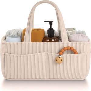 Baby <b>Diaper</b> <b>Caddy</b> Organizer Stylish Nursery Storage Organizer for Newborn Essentials and <b>Diaper</b> Changing Station - Product Image 1