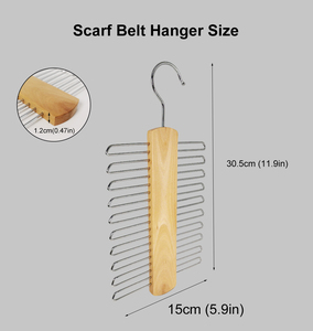 Bán buôn mua đa chức năng tiết kiệm không gian bằng gỗ Tie <span class=keywords><strong>Hanger</strong></span> cho lưu trữ của men's thắt lưng và các mối quan hệ - Product Image 6