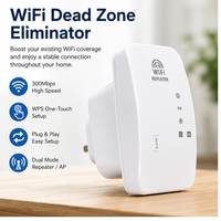 300Mbps Wireless WiFi Repeater 2.4G Range Extender With LAN Port WPS Signal Booster EU US Plug