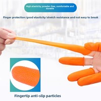 Guantes DE SEGURIDAD gruesos antideslizantes desechables con cubierta protectora impermeable de látex de goma para dedos