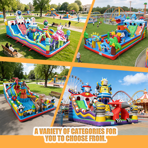 <span class=keywords><strong>Parc</strong></span> d'attractions gonflable avec parcours d'obstacles gonflables, château gonflable intérieur à thème à vendre - Product Image 6