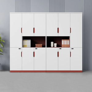 Commercieel kantoor thuis archiefkast boekenkast eenvoudig modern meubilair glazen afsluitbare kast archiefopslag - Product Image 2