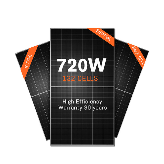 PV Modules 720W N Type CE TUV Certified Topcon Solar Panel Bifacial 700W 710W 720W 730W Best Mono Crystalline Solar Panel Price