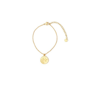 Pulsera con Dije de Moneda en Tono Dorado Angelina, Cadena Ajustable, Joyería Clásica para Mujer, Uso Diario - Product Image 3