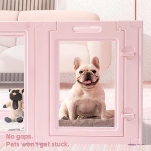 Cerca de acrílico rosa cuadrada para gatos y perros, con cierre de gancho y bucle, para uso en tiendas de mascotas, para perros pequeños/medianos, Bichón - Product Image 5