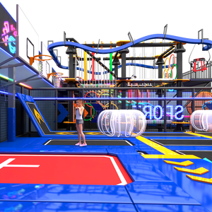 Aire de jeux intérieure futuriste néon pour e-sport, conception personnalisée, trampolines haute capacité, piscines à balles, compétitions amusantes, tendance - Product Image 3