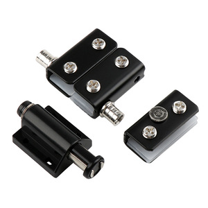 Jinnate Glass Door Hinge Stainless Steel Black U Shape Cabinet Hinge Surface Mount Modern Design Durable - Product Image 5