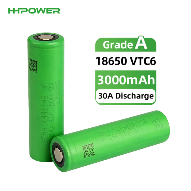 US18650VTC6 Japan Brand VTC6 18650 3000mah 30A High Current Cylindrical Lithium Ion Battery for Drone E-bike Scooter