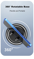 Support de téléphone flexible et antidérapant pour tableau de bord de voiture, motif lapin mignon, rotatif à 360°, réutilisable et lavable, pour bureau et surface plane