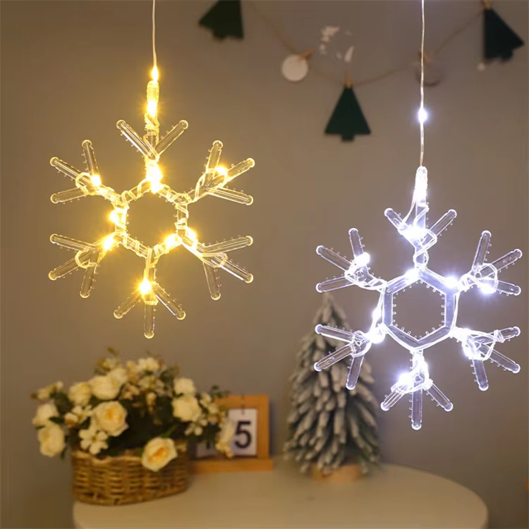 blanc/blanc chaud/multicolore-flocon de neige