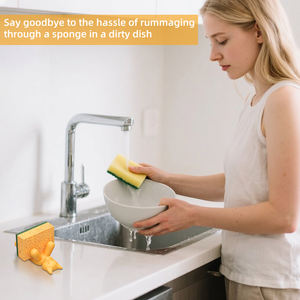 2025 nuovo arrivo porta spugna in Silicone antiscivolo draiabile e salvaspazio Organizer da cucina per lavello - Product Image 3