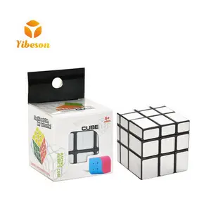 Toptan oyuncak aktivite farklı geometrik şekil 3D bulmaca beyin eğitimi hız sihirli gümüş 3x3 ayna küp