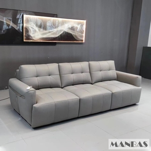 ลินลัมลิมโซฟาเบดไฟฟ้าแบบปรับเปลี่ยนได้ โซฟาหนังแท้อิตาลี โซฟาพับอเนกประสงค์สำหรับโรงภาพยนตร์ จัดส่งฟรี - Product Image 4