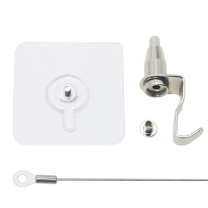 Crochet suspendu flexible en acier inoxydable, pince à câble bidirectionnelle avec boucle, pince à câble en acier inoxydable pour câble d'éclairage - Product Image 1