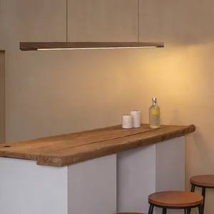 Suspensions LED Modernes en <span class=keywords><strong>Bois</strong></span>, Lustres Minimalistes en <span class=keywords><strong>Bois</strong></span>, Éclairage Accroché pour Salle à Manger, Bureau <span class=keywords><strong>et</strong></span> Bar, <span class=keywords><strong>Luminaire</strong></span> Suspendu - Product Image 4