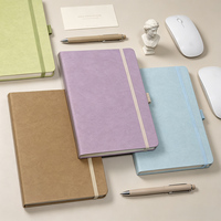 Carnet en cuir PU personnalisé A5 avec fermeture élastique, bloc-notes souple coloré, papeterie en gros, cadeau pour étudiant, agenda quotidien de bureau