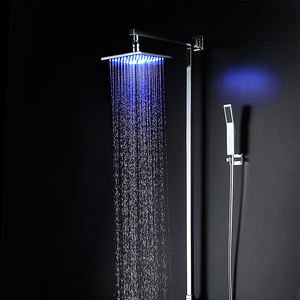 Ensemble <span class=keywords><strong>de</strong></span> douches LED carrées avec douchette à main et <span class=keywords><strong>barre</strong></span> coulissante pour accessoires <span class=keywords><strong>de</strong></span> salle <span class=keywords><strong>de</strong></span> bain, robinets - Product Image 6