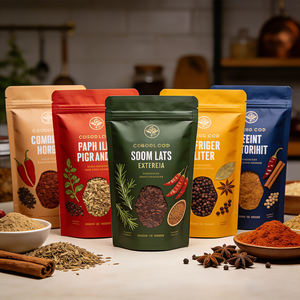 Bolsa de Plástico Laminado de Grado Alimenticio, Personalizada, Resistente, con Sellado de 3 Lados, de Alta Barrera, Impresión Personalizada, para Empaque de Especias, Solución Integral - Product Image 1