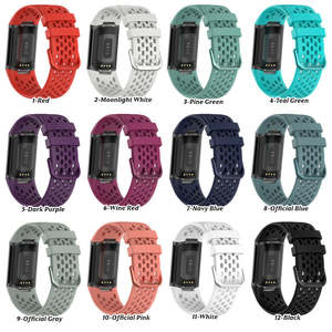 Correa de Reloj Inteligente Transpirable de Goma para <span class=keywords><strong>Fitbit</strong></span> Charge 5, Accesorio Deportivo, Correas de Silicona - Product Image 3