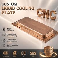 Plaque de refroidissement liquide en cuivre usinée sur mesure par CNC pour le refroidissement des batteries de véhicules électriques et le dissipateur thermique des serveurs