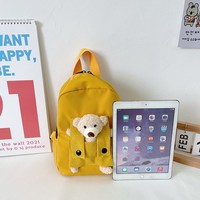 Sac à dos en nylon YHY mignon et personnalisé en forme de petit ours, idéal pour la maternelle, respirant