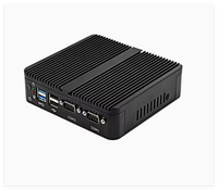 PC Mini Desktop Tanpa Kipas J4125 Nuc Mini PC Win10 Linux dengan Dual RS232 Dual LAN Komputer Industri