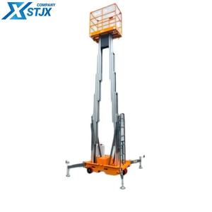 12 미터 이중 기둥 공중 작업 플랫폼 소형 전기 유압 등반 사다리 알루미늄 합금 이동식 리프트 - Product Image 3